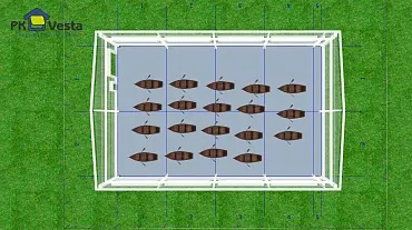 206. Быстровозводимый ангар 16Ш х 26Д х 4.7В из ЛСТК для хранения лодок в г. Балашихе, Россия